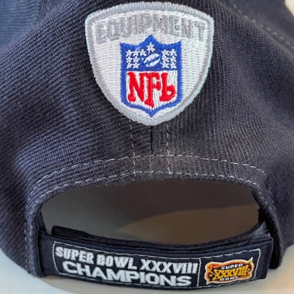 TWO NEW ENGLAND PATRIOT Superbowl XXXVIII hats - 2004 - Picture 9 of 9